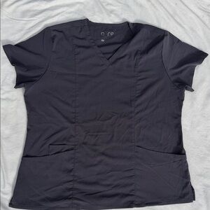 Classic Black V-Neck Scrub Top